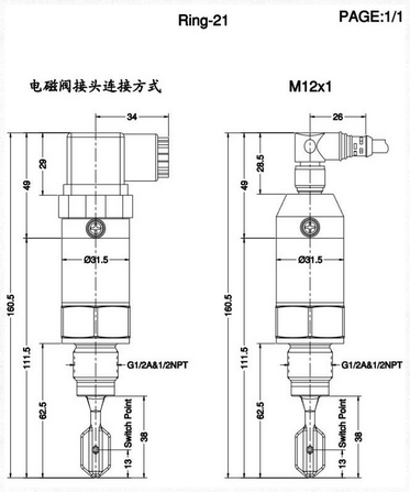 緊湊型音叉液位開關(guān)的參數(shù)規(guī)格介紹 緊湊型音叉液位開關(guān)的參數(shù)規(guī)格介紹